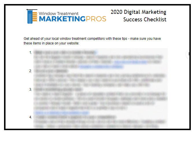 Window Treatment Digital Marketing Checklist Google Docs3